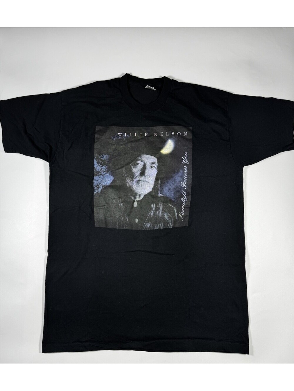 Vintage 1994 Willie Nelson Moonlight Becomes You T Shirt XXL USA Single Stitch